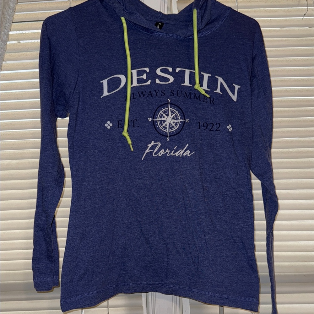 Kids purple girls Destin Hoodie with Green Accents size M
